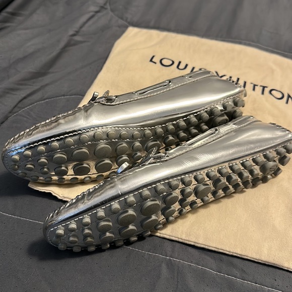 🔥💋🔥Louis Vuitton silver Loafers🔥🔥💋 - Picture 10 of 12